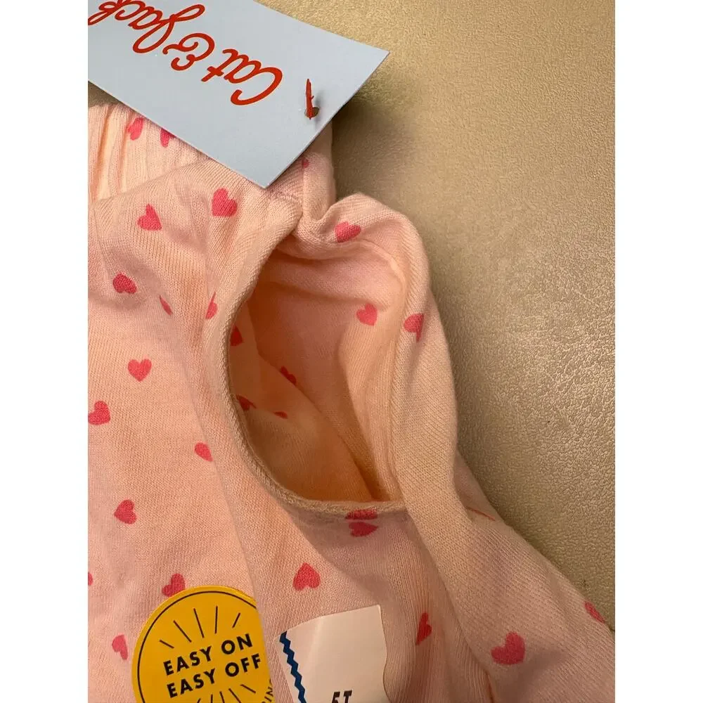 NWT Cat & Jack Girls 5T Pink Shorts & Heart Print Skort Bundle Summer Outfit Set